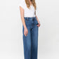 Judy Blue Double Button Wide Leg Jeans