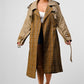 Bliss Plaid  Khaki Contrast Trench Coat