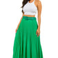 Pleated Maxi Skirt