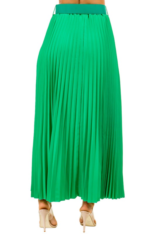 Pleated Maxi Skirt