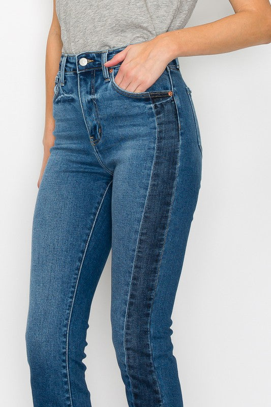 High Rise Slim Straight  Jeans