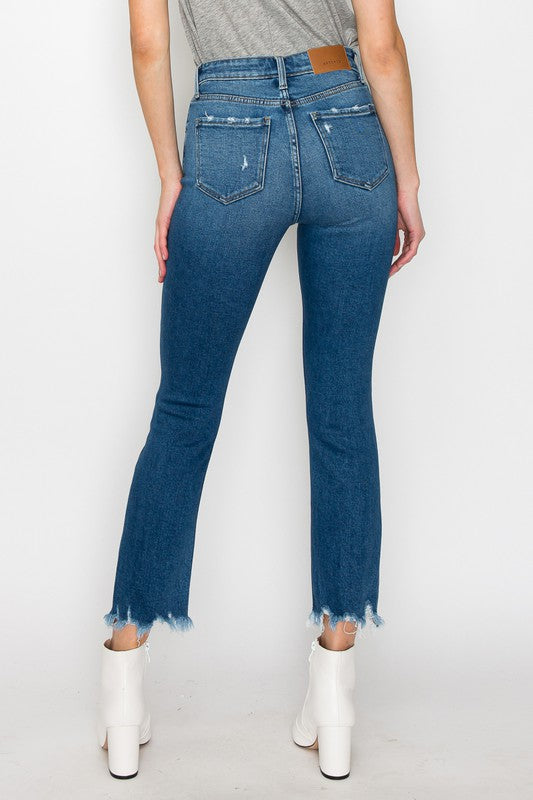 High Rise Slim Straight  Jeans