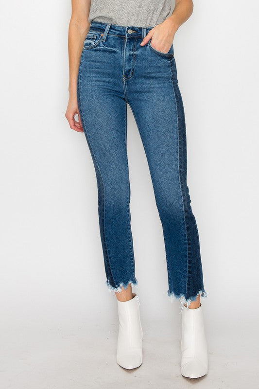 High Rise Slim Straight  Jeans