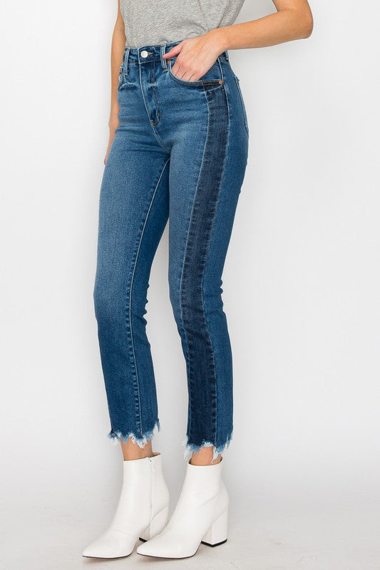 High Rise Slim Straight  Jeans