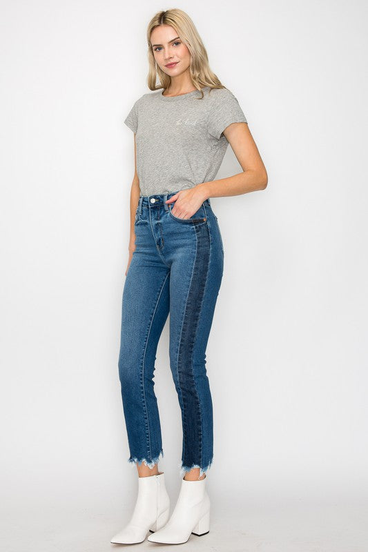 High Rise Slim Straight  Jeans