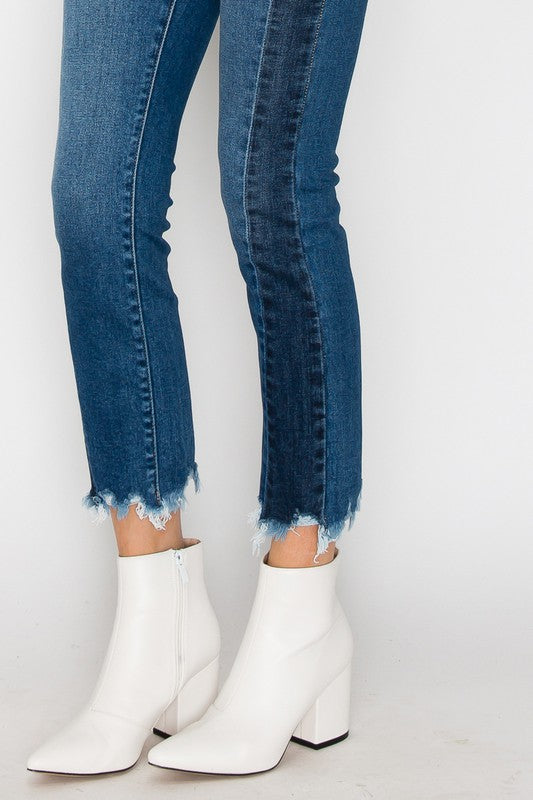 High Rise Slim Straight  Jeans