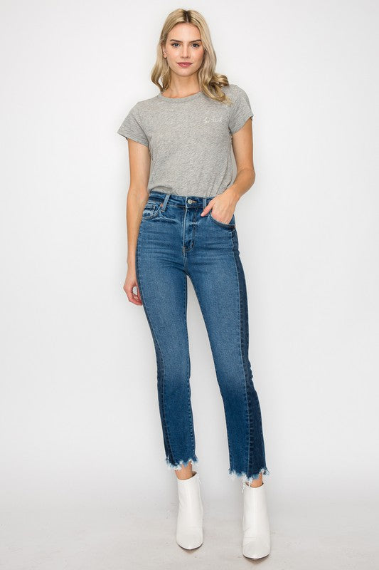 High Rise Slim Straight  Jeans