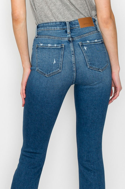 High Rise Slim Straight  Jeans