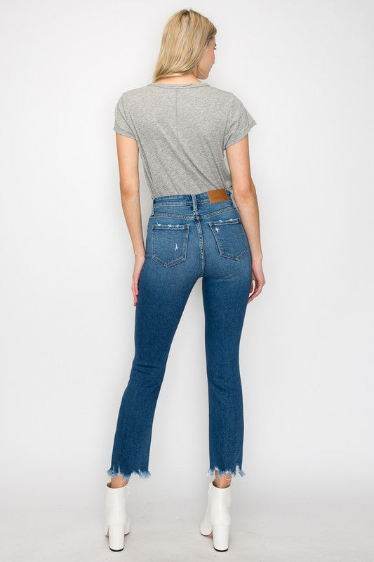 High Rise Slim Straight  Jeans