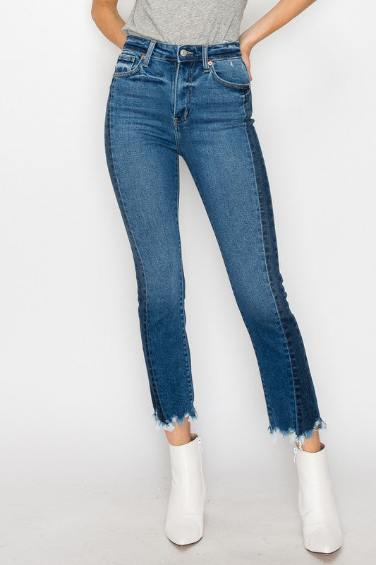 High Rise Slim Straight  Jeans