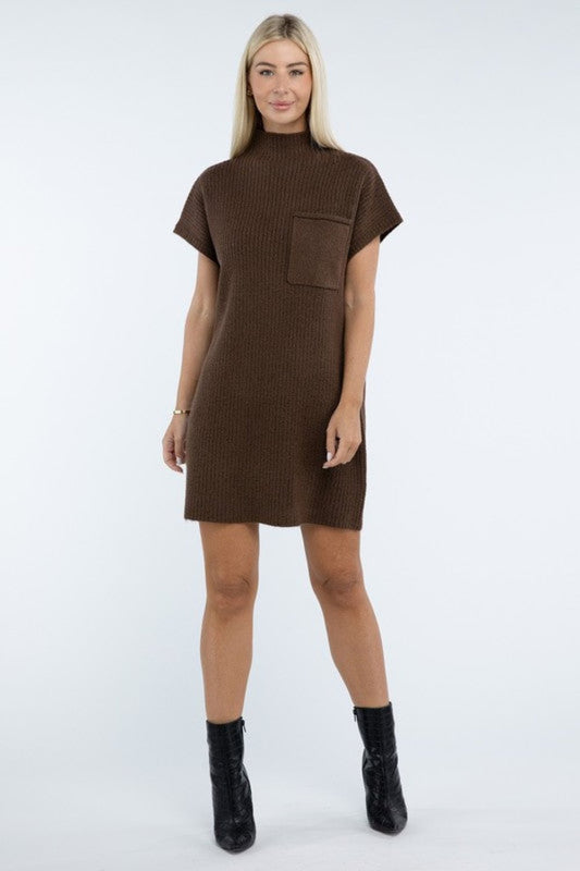 Mock Neck Sweater Dress