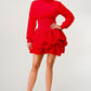 Merry Go Around Ruffle long sleeve dress