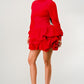 Merry Go Around Ruffle long sleeve dress