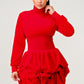 Merry Go Around Ruffle long sleeve dress