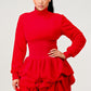 Merry Go Around Ruffle long sleeve dress