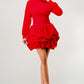 Merry Go Around Ruffle long sleeve dress