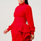 Merry Go Around Ruffle long sleeve dress