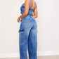 Pearl High-Rise Wide Leg Cargo Jeans