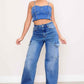 Pearl High-Rise Wide Leg Cargo Jeans