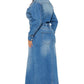 Button Up Denim Maxi Dress