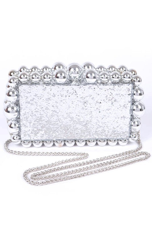 Metallic Beads Glitter Iconic Clutch