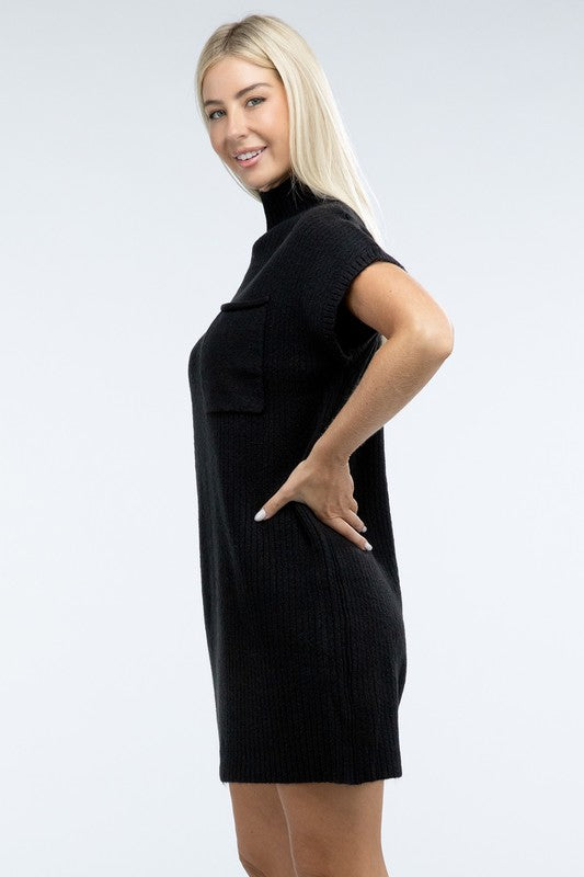 Mock Neck Sweater Dress