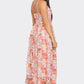 Lace Tropical Print Maxi Dress