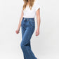 Judy Blue Double Button Wide Leg Jeans