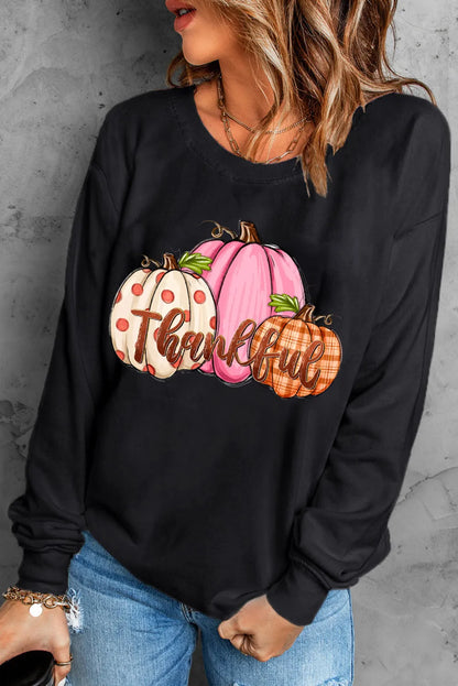 Pumpkin Graphic Halloween Sweatshirt