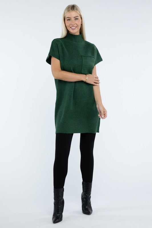 Mock Neck Sweater Dress