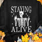 Skull Graphic Long Sleeve Sweatshirt