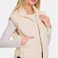 Cropped Puffer Vest with Pockets