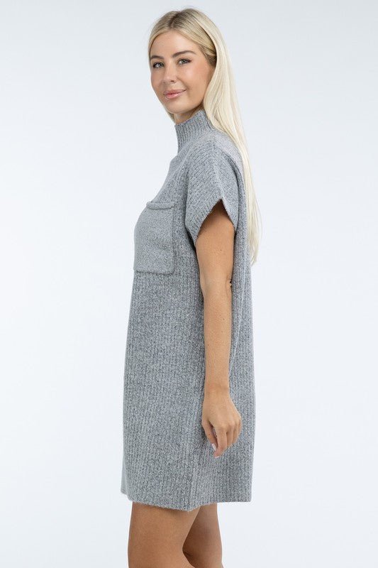 Mock Neck Sweater Dress