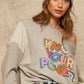 A French Terry Knit Graphic Sweatshirt