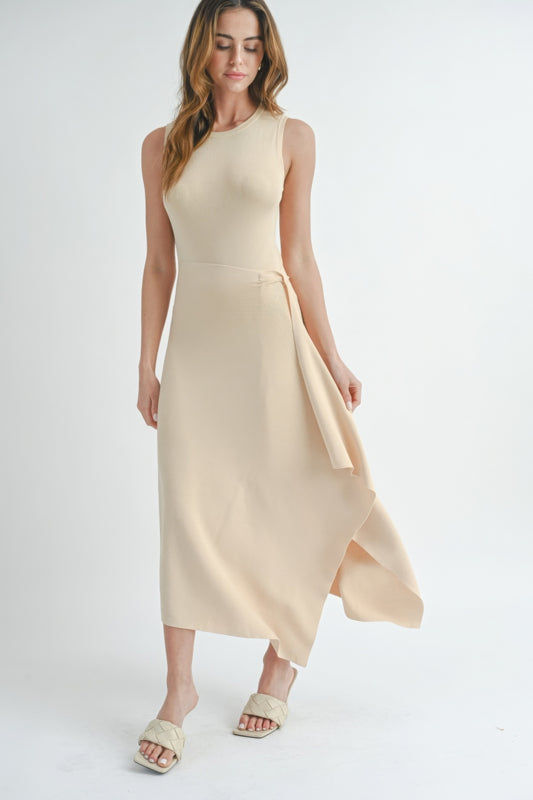 Asymmetrical Maxi Dress With Slit