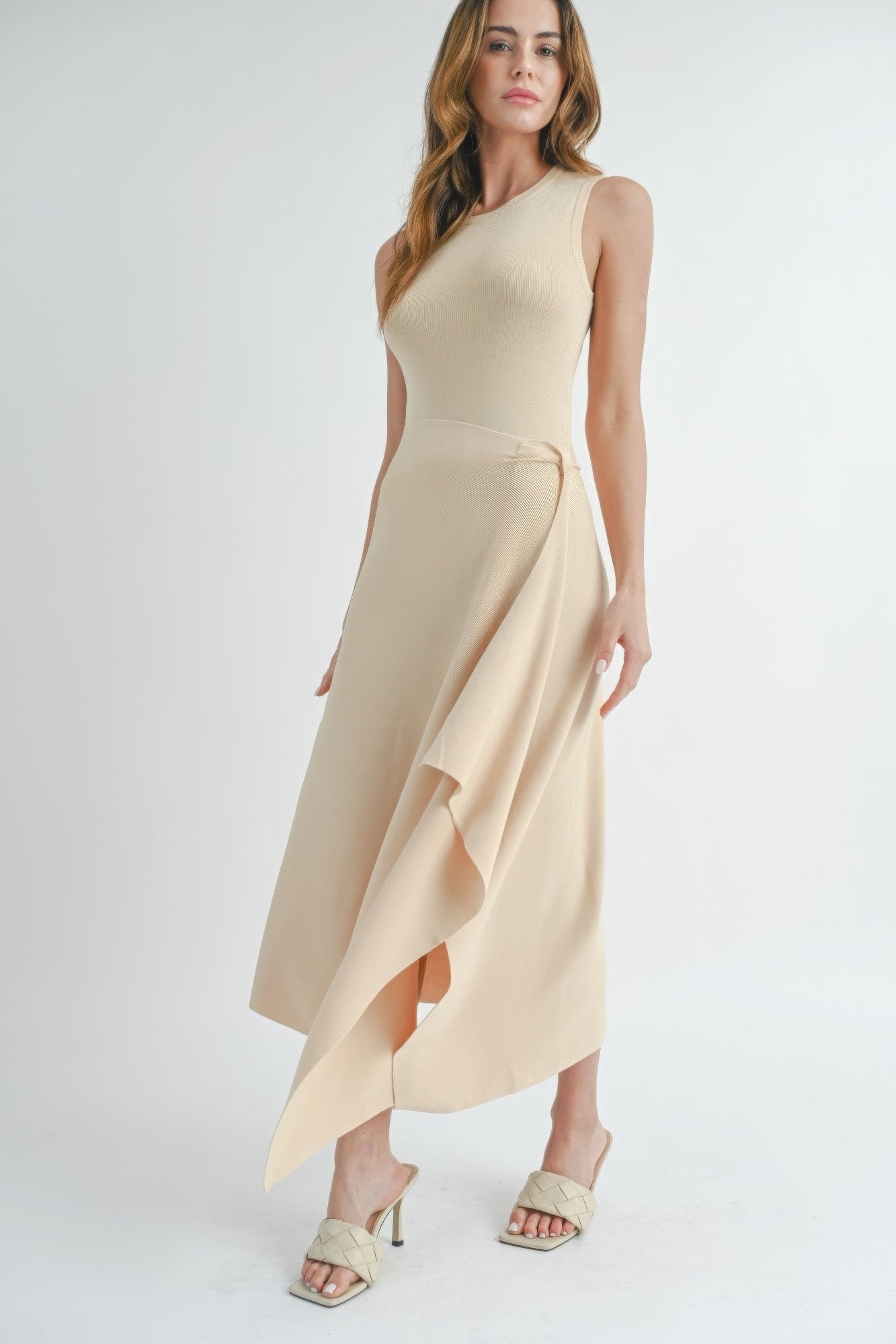 Asymmetrical Maxi Dress With Slit