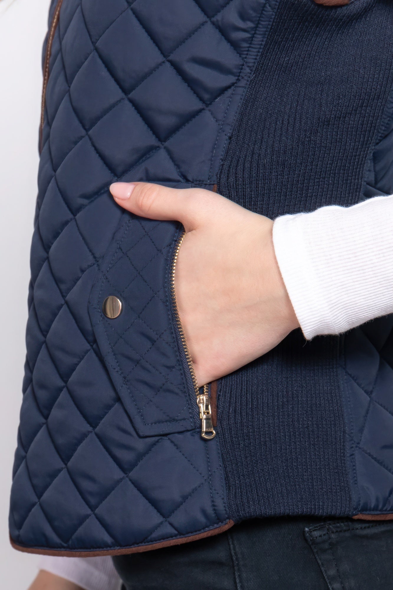 Suede Quilted Vest