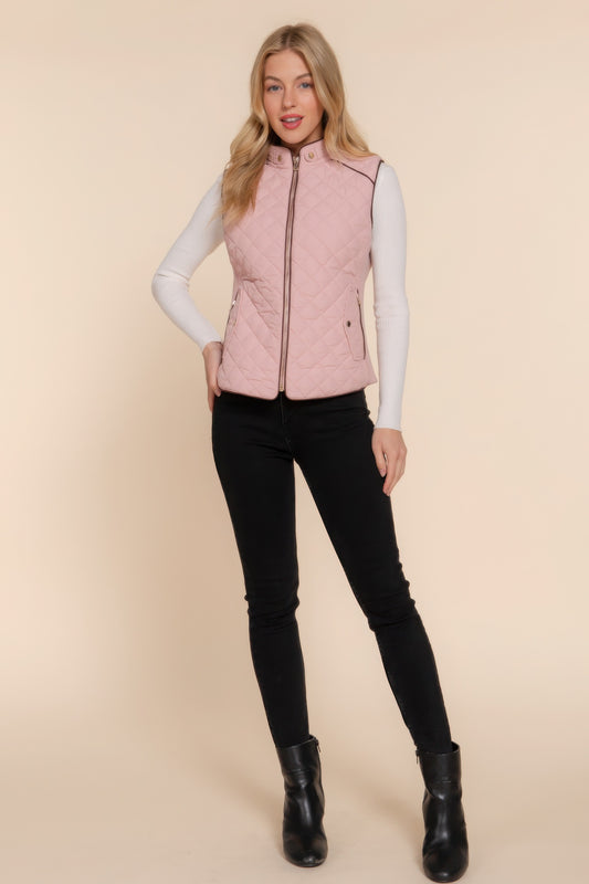 Suede  Quilted Vest