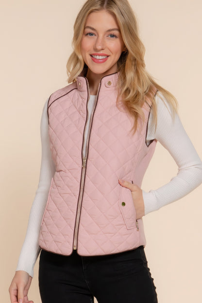 Suede  Quilted Vest