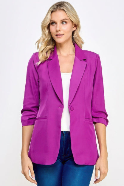 Buttoned Detail  Blazer