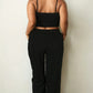 Plus Bustier Crop Cami Top & Pant Sets