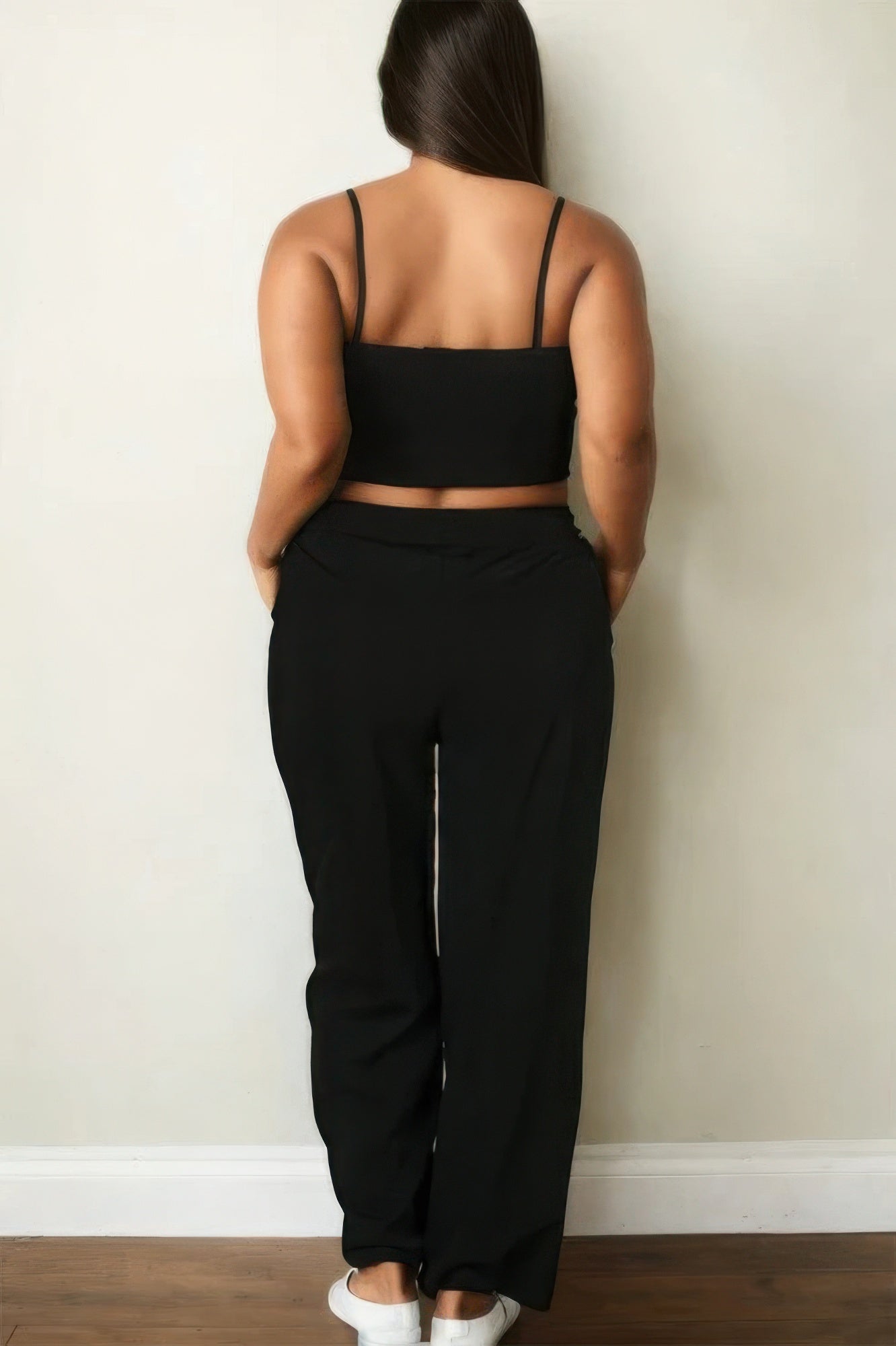 Plus Bustier Crop Cami Top & Pant Sets