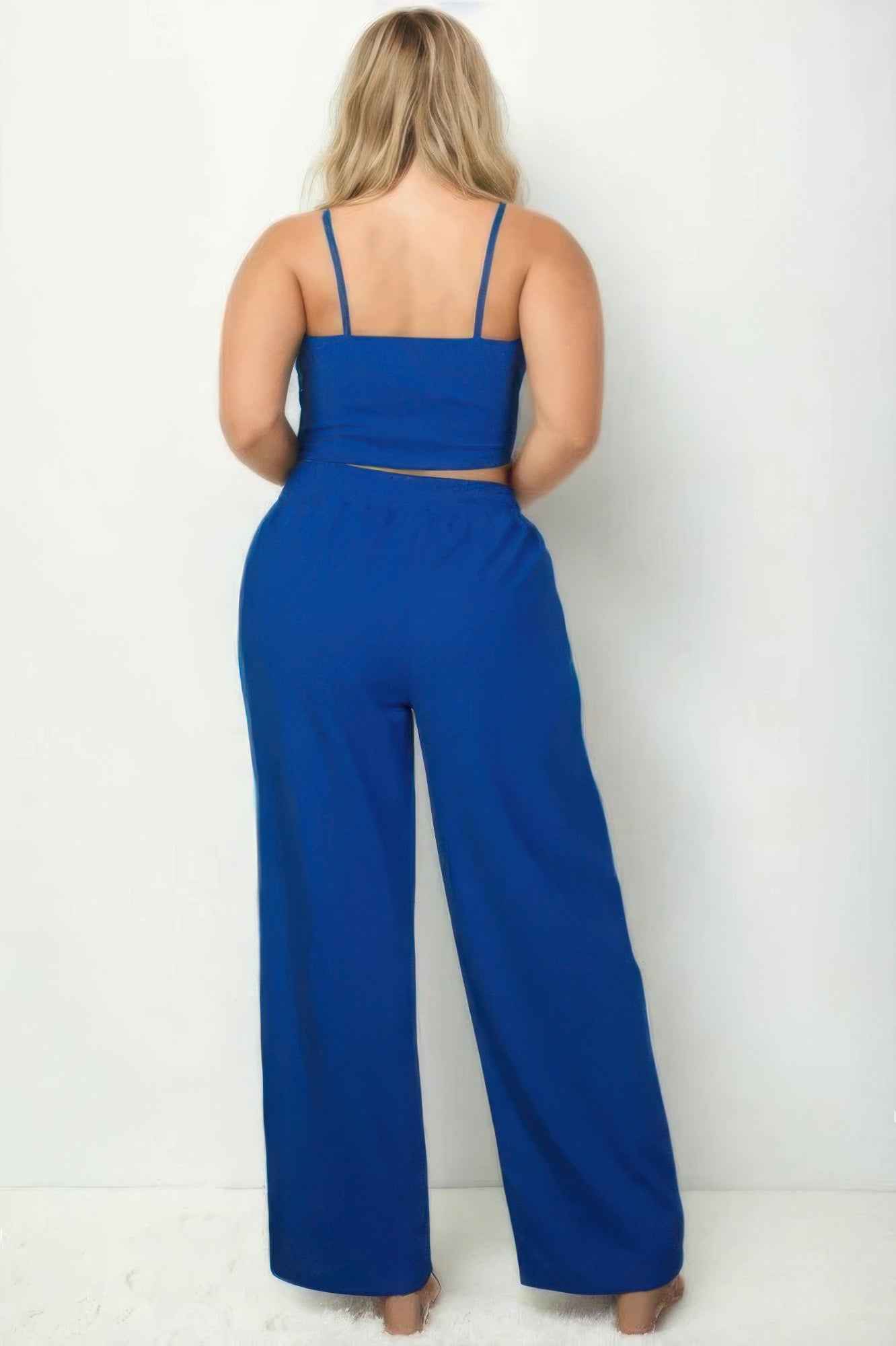 Plus Bustier Crop Cami Top & Pant Sets