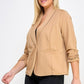 Plus Size Techno Scuba Blazer W/pockets