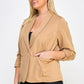 Plus Size Techno Scuba Blazer W/pockets