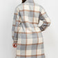 Plaid Buttoned Shacket Coat