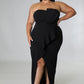 Plus Size Elegant Embrace Pleated Maxi Dress