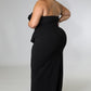 Plus Size Elegant Embrace Pleated Maxi Dress