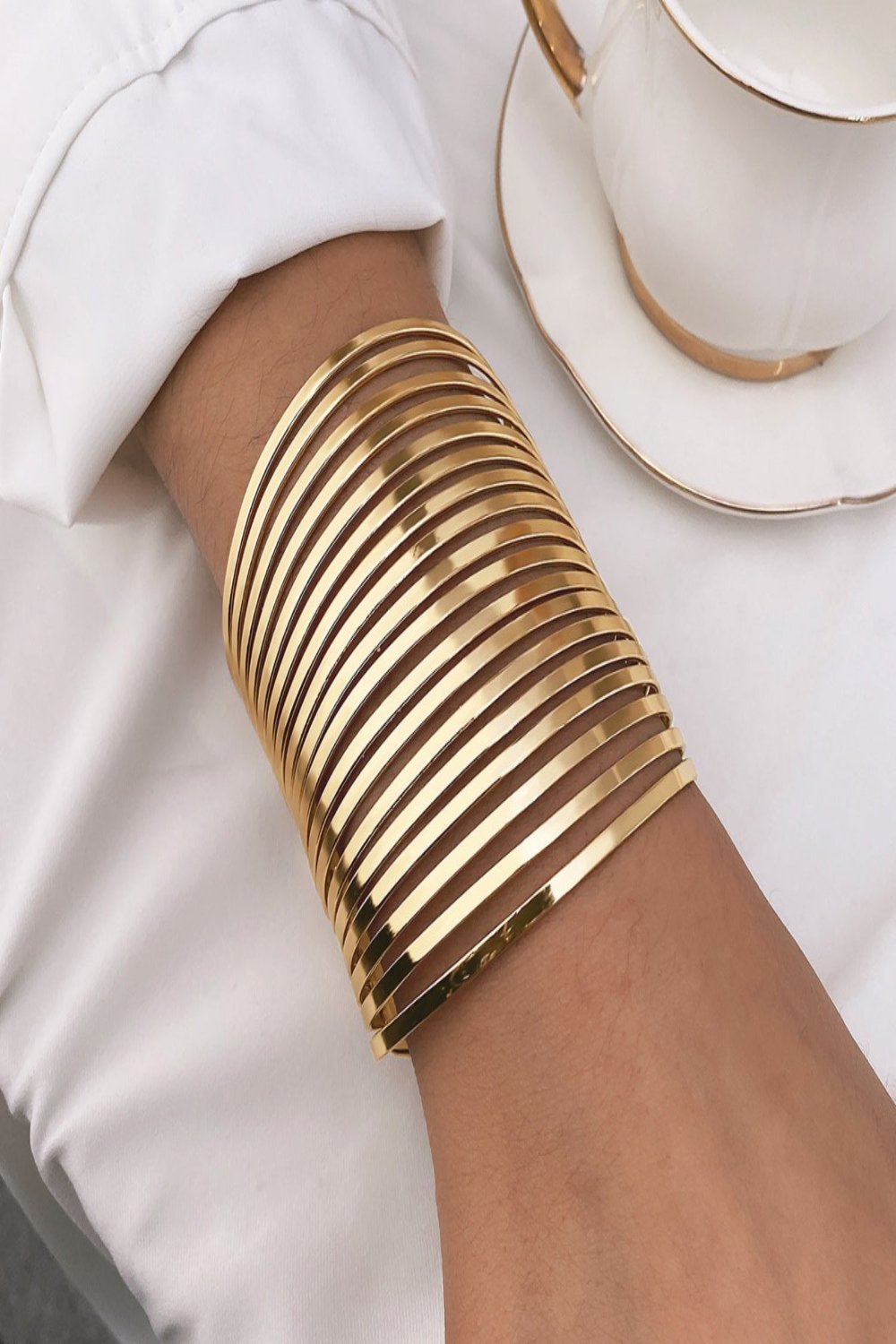 Irregular Open  Cuff Bracelet