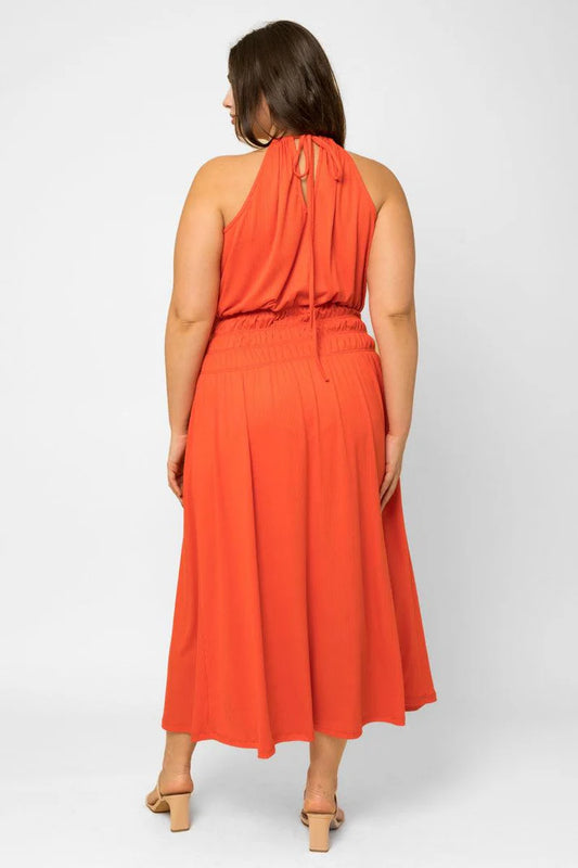 Plus Size Halter Maxi Dress